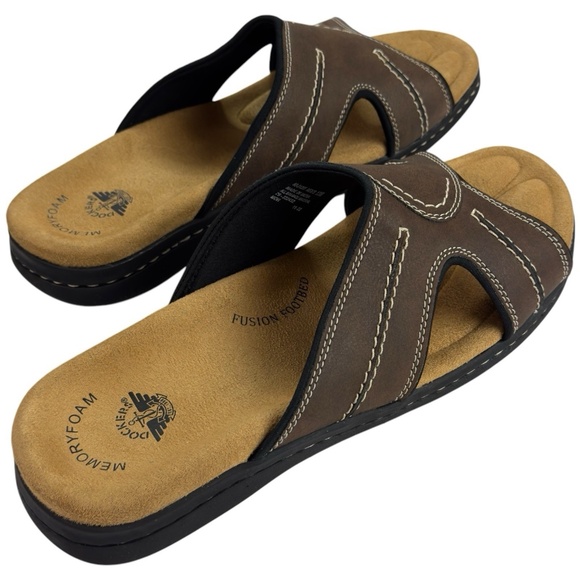 Dockers Sunland Casual Comfort Shoes Slide Sandal Dark Brown Mens 13M - Picture 10 of 15